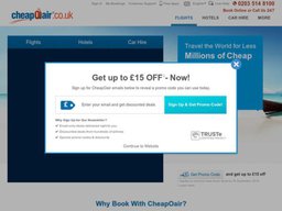 CheapOAir.co.uk screenshot